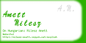 anett milesz business card